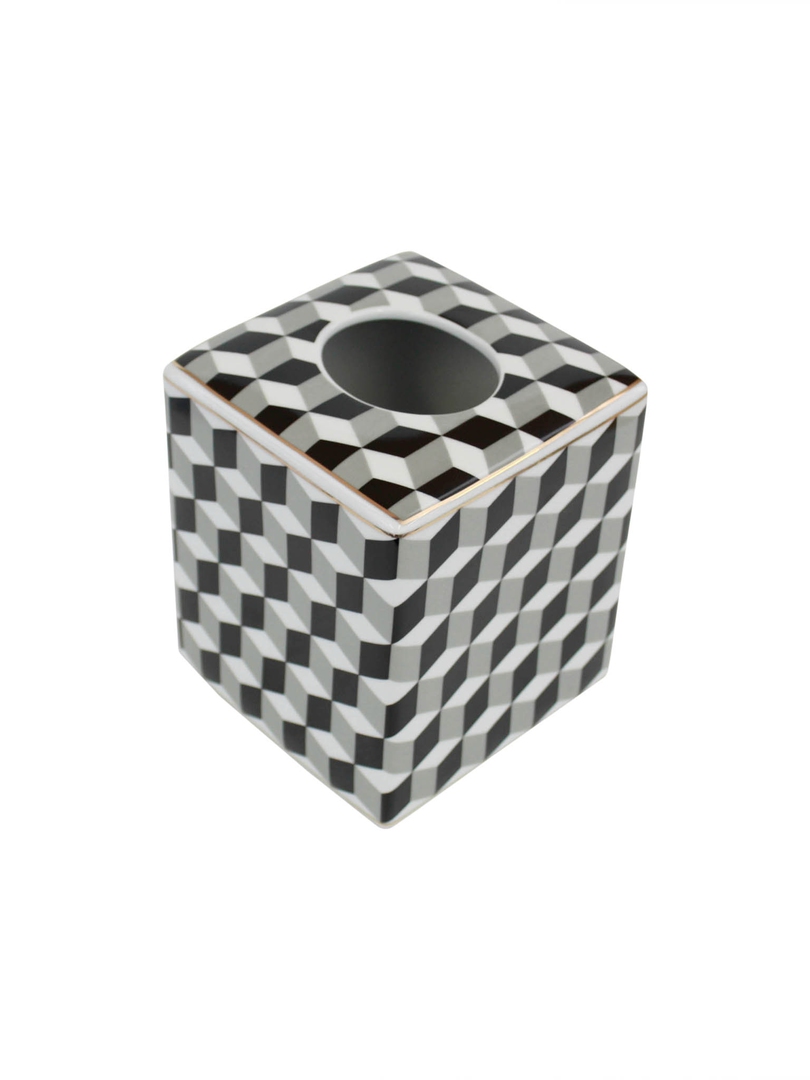 ABSTRACT 3D DESIGN SQUARE TISSUE BOX image 1